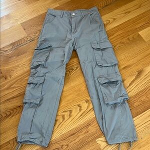 Women's Gray Cargo Pants